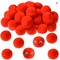 36 Pieces of 2" Red Pom Poms Valentine Faux Fur Pompom Ball Large Acrylic Pompoms Crafts
